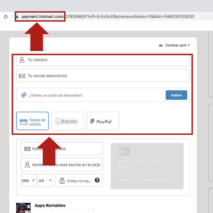 pagina de compras apps rentables