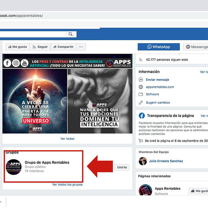 recomendaciones en facebook