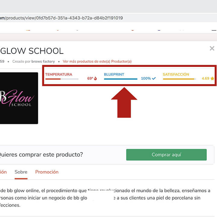 calificacion tiendas online bb glow school