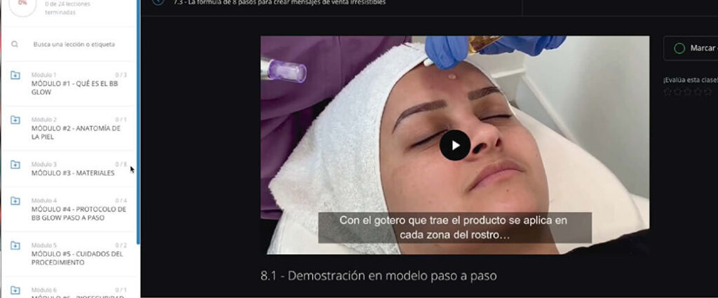 acceso a los videos bb glow school